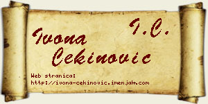 Ivona Cekinović vizit kartica